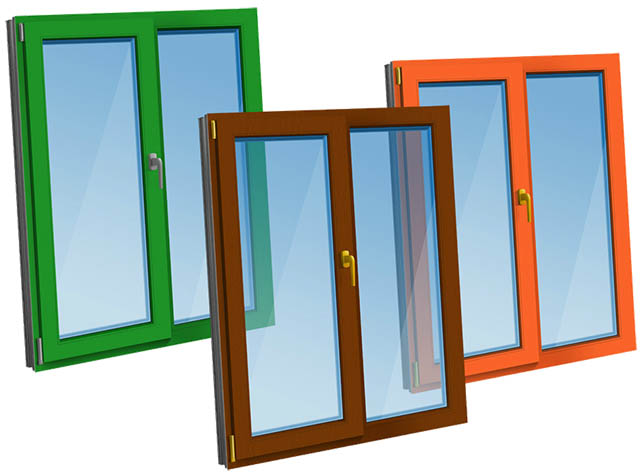 Цветные пластиковые окна - коричневые, серые по доступной цене фото Можайск